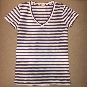 J.Crew - Purple/White Stripped T-Shirt